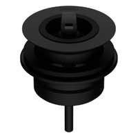2 Part Tapered Basin Waste With 32Mm Top, 40Mm Bsp Base, &amp; Rubber Stopper Matt Black