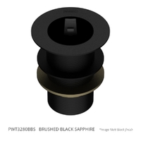 32 X 80 Tapered Basin Waste &amp; Rubber Stopper Brushed Black Sapphire