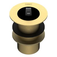 32 X 80 Tapered Basin Waste &amp; Rubber Stopper Brushed Gold
