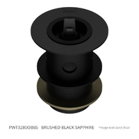 32 X 80 Tapered Basin Waste With Overflow &amp; Rubber Stopper Brushed Black Sapphire