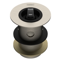 32 X 80 Tapered Basin Waste With Overflow &amp; Rubber Stopper Brushed Nickel