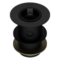 32 X 80 Tapered Basin Waste With Overflow &amp; Rubber Stopper Matt Black