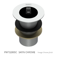 32 X 80 Tapered Basin Waste &amp; Rubber Stopper Satin Chrome