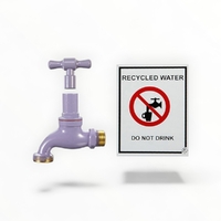Hose Tap Recycled Water Kit Lilac 15MM LF