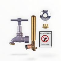 Hose Tap Recycled Water Kit With Crimp Elbow Lilac 185 LF