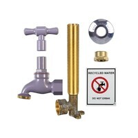 Hose Tap Recycled Water Kit With Elbow Lilac 18mm X 220