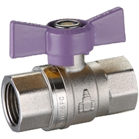 Dual Approved Ball Valve Butterfly Handle Lilac FI X FI 15mm