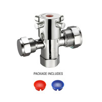 20mm x 15mm Fitquik Dual Isolation Stop 1/4 Turn With Ceramic Disc