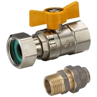 (FI End) W-15MI X 15FL Union Swivel Nut Ball Valve Gas
