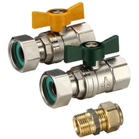 FI W-20 MI X 20 N/O Union Swivel Nut Ball Valve Kit 