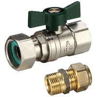 (FI End) W-20I X 20N/O Union Swivel Nut Ball Valve Water