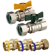 Swivel Nut Ball Valve Kit (FI End) 20 Gas 15 Water Press Fit