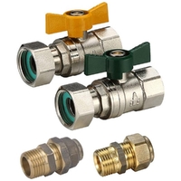 (FI End) W-20MI X 20CU Union Swivel Nut Ball Valve Kit 