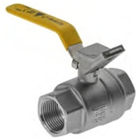 32FI Lockable Lever Handle Ball Valve Stainless Steel