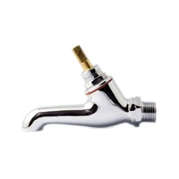 Bib Tap 45DEG Chrome Plated MI 15mm Without Handle