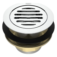 50 X 80 Shower Waste Round Top For Pressed Steel, Acrylic, &amp; Fibreglass Showers Chrome