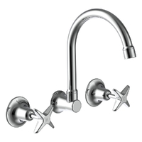 Southern Cross Wall Sink Set - 4 Star
 3/4 Turn - Chrome (Lf)