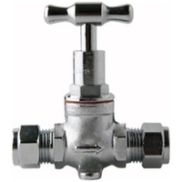Stop Tap Com/Com Lugged Chrome Plated 15MM LF