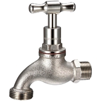 Hose Tap T Handle Nickel Plated MI 15MM Lead Free