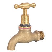 Bib Tap T Head Rough Brass MI 15mm