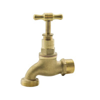 20mm Hose Tap T Head Rough Brass  Gland Packed MI 