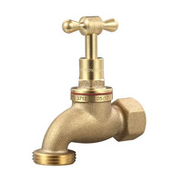 Hose Tap T Handle Rough Brass FI 20mm