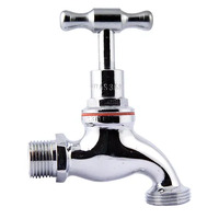 20mm 3/4" Male Hose Tap Cock Bib Tee Head Brass