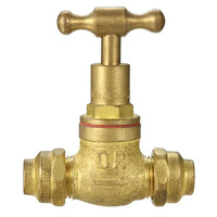 Stop Tap Com/Com T Head R/B 15mm