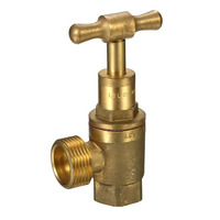 Washing Machine Stop T Head Rough Brass 15mm