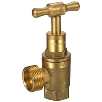 Washing Machine Stop T Head Rough Brass 15MM LF