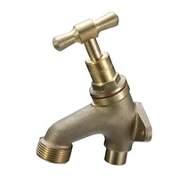 Hose Tap Back Plated T Handle Cap 15mm