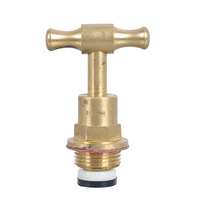 Top Assembly T Head Rough Brass 15mm