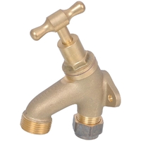 15mm Back Plated Nylon Compression Hose Taps Brass