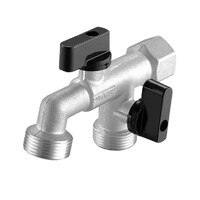 Dual Outlet Garden Tap Copper Chrome Plated 15FI X 20MI