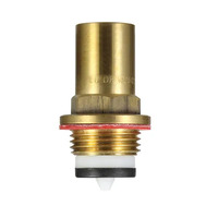 Top Assembly Vandal Proof Flat Rough Brass 18mm