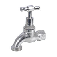 Hose Tap T Handle Nickel Plated FI 15mm