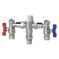 Thermostatic Mixing Valve Optional 20 mm Outlet Lead Free AVG 15 mm (1/2")