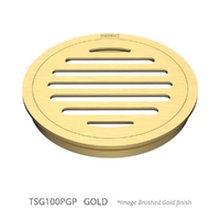 100Mm Floor Waste Round Top Gold