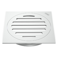 100Mm Floor Waste Square Top Chrome