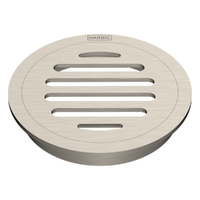 80Mm Floor Waste Round Top Brushed Nickel
