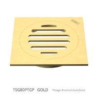 80Mm Floor Waste Square Top Gold