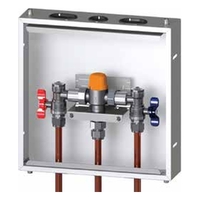 HP Tempering Valve Plumbed In Stainless Steel Recessed Box Lead Free AVG 15 mm (1/2")