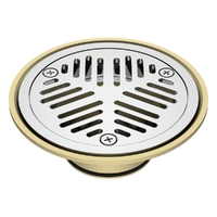 80Mm Vinyl Floor Waste Base And Grate Set Chrome