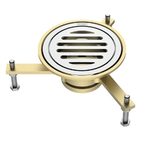 50Mm Vinyl Floor Waste Grate And Base Set To Suit Timber Floors Chrome