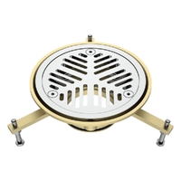 80Mm Vinyl Floor Waste Base And Grate Set To Suit Timber Floors Chrome