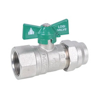 15mm C X F Dual Approved Ball Valve Butterfly Handle 