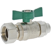 Dual Approved Ball Valve Butterfly Handle C X F 15mm