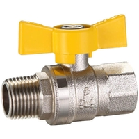 AGA Approved Ball Valve Butterfly Handle MI X FI 25MM