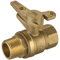 Watermarked Ball Valve Brass Handle MI X FI 25mm Lockable Lead Free