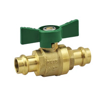 15mm Copper Press Water Ball Valve Butterfly Handle Watermark